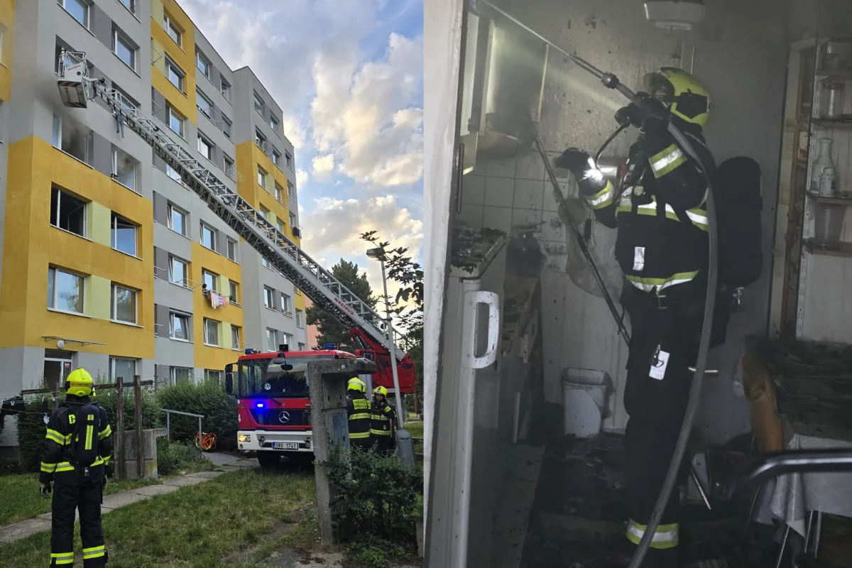 V bytě na Chodově vzplálo umakartové jádro, na místě je pět zraněných