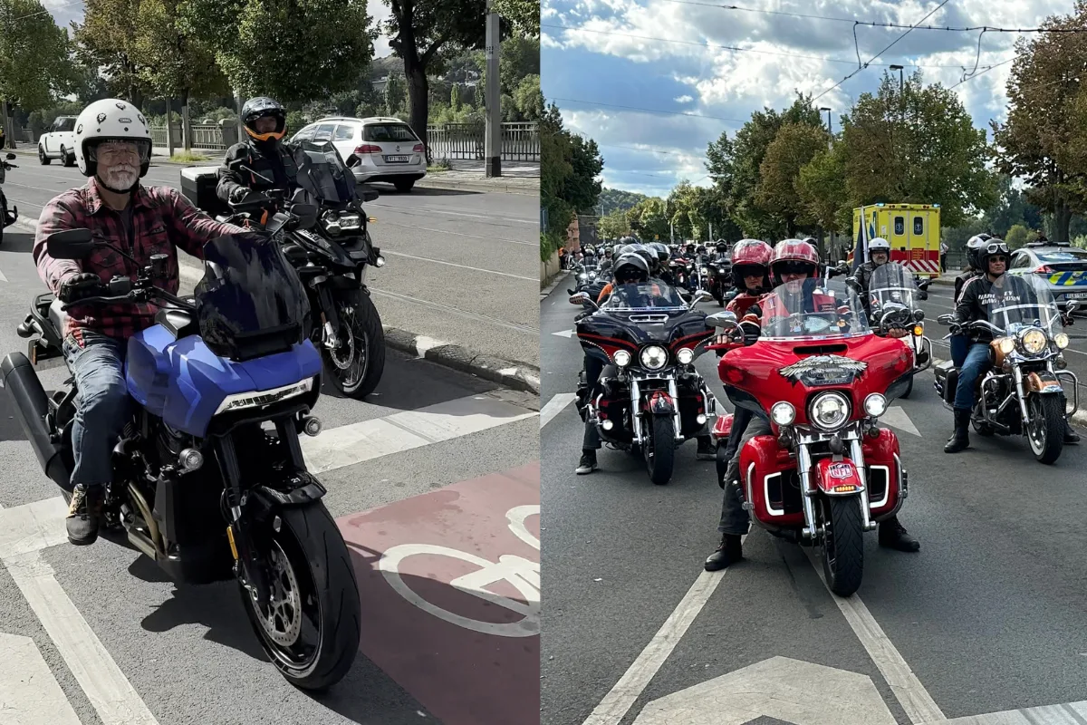 FOTO, VIDEO: Prahou projela kolona 800 motorkářů v čele s prezidentem Pavlem