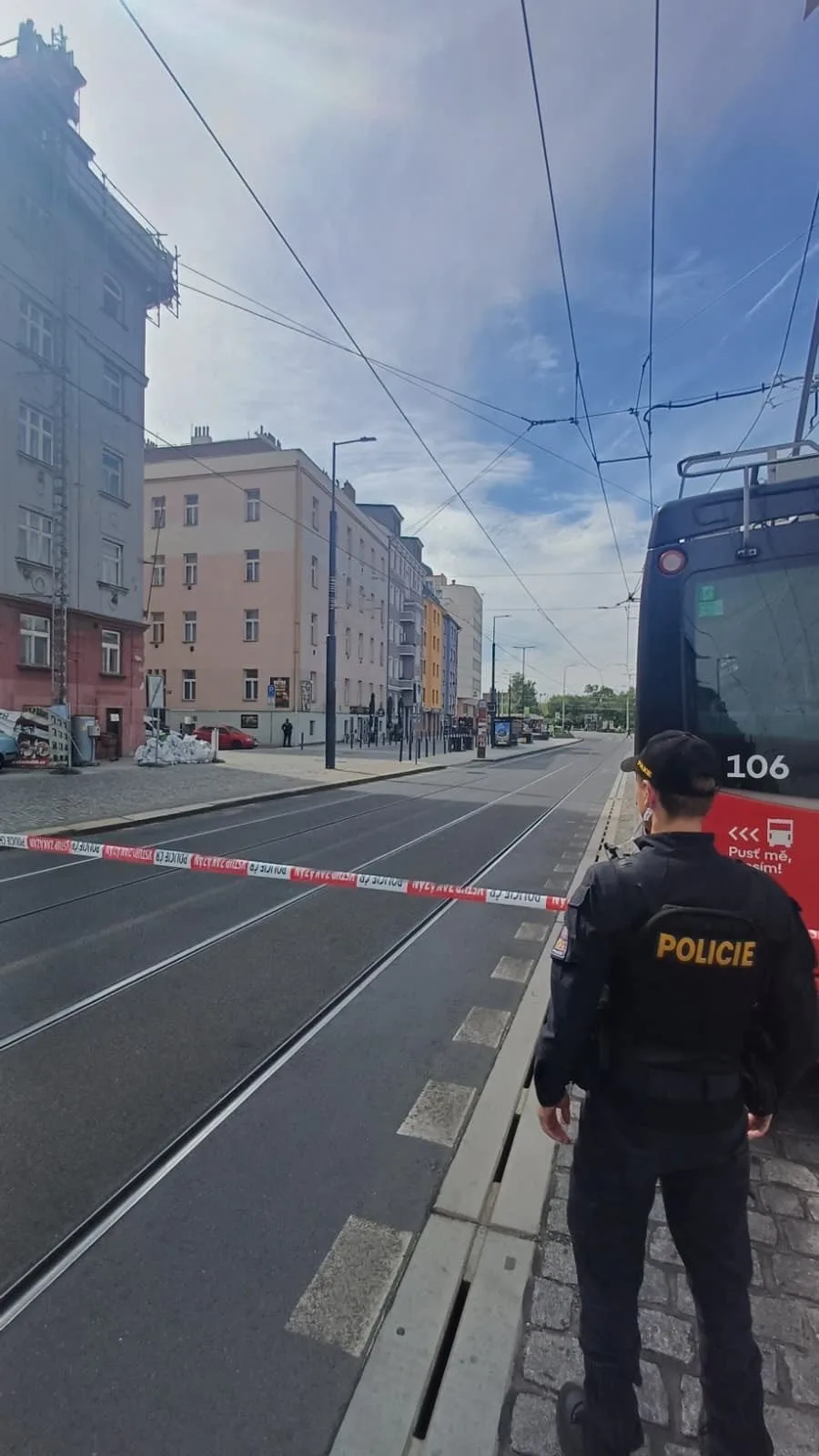 Policie zasahuje na Palmovce.
