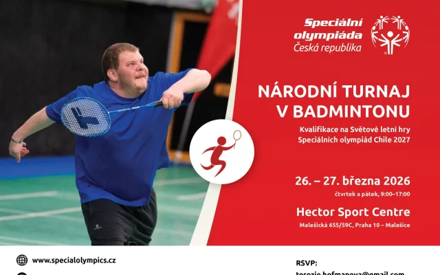 Národním turnaji v badmintonu Speciální olympiády