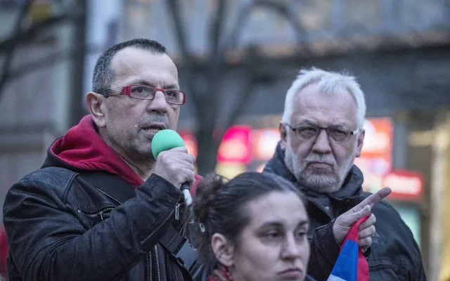 Demonstrace na Václavské náměstí.