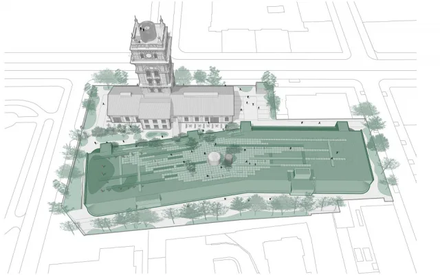 VIZUALIZACE: Areál v okolí Vinohradské vodárny ožije. Vznikne zde vodárenské osvětové centrum Hydropolis Praha