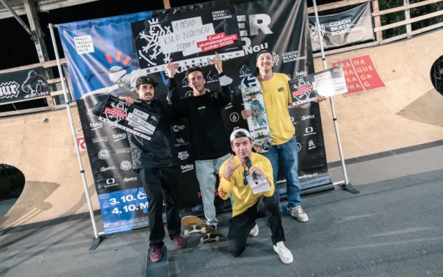 FOTO: Na Štvanici se o víkendu konalo mistrovství ve skateboardingu. Mistrem ČR je Habanec