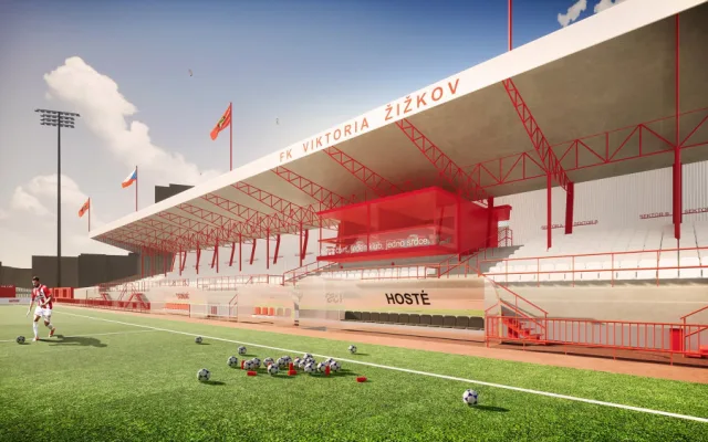 VIZUALIZACE: Projekt, který vdechne dolnímu Žižkovu nový život. Podívejte se na nový stadion Viktorky