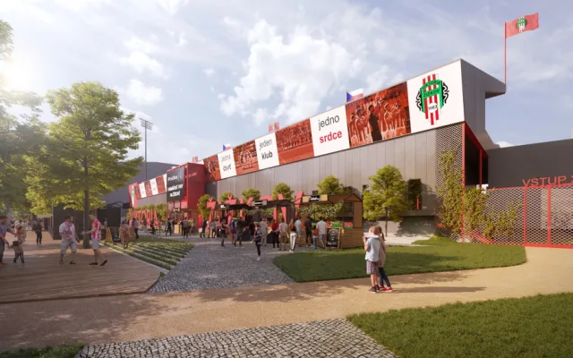 VIZUALIZACE: Projekt, který vdechne dolnímu Žižkovu nový život. Podívejte se na nový stadion Viktorky
