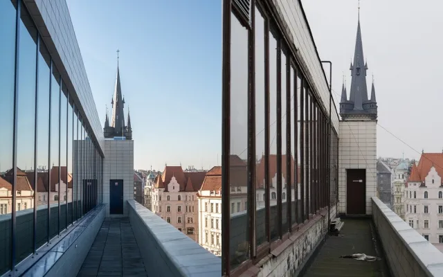 FOTO: Zrekonstruovaný prvorepublikový palác Bubenská 1 je zkolaudovaný