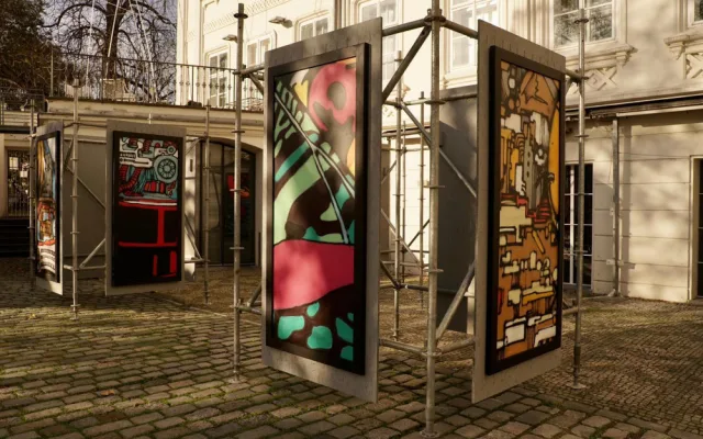 FOTO: Na dvoře Musea Kampa bude k vidění graffiti z Křižíkova pavilonu. Charitativní aukce pomůže lidem s rakovinou