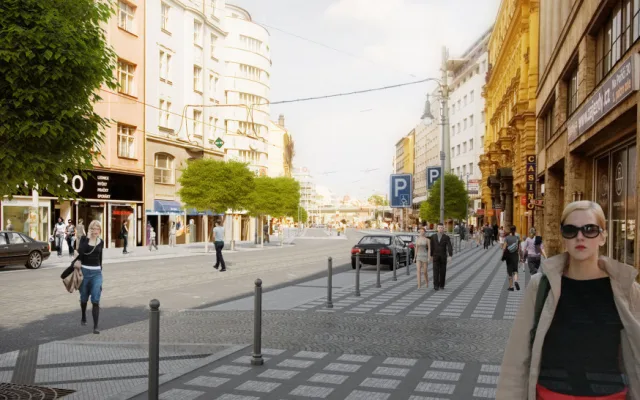 Vizualizace: Ulice Na Poříčí projde změnami. S opravou chce Praha začít příští rok