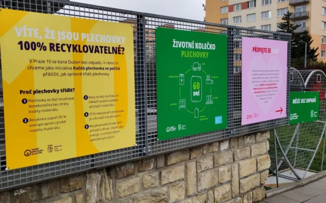 Velké srdce vzniklo na Zahradním Městě v Praze 10. Má motivovat ke sběru plechovek