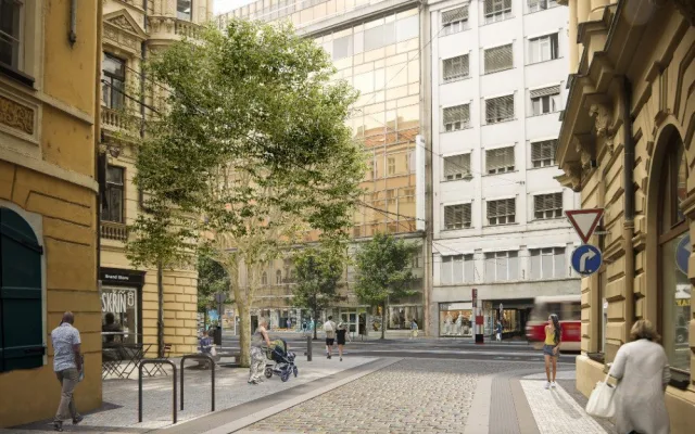 Z Revoluční ulice bude promenáda s širokými chodníky, lavičkami a dlažbou místo asfaltu