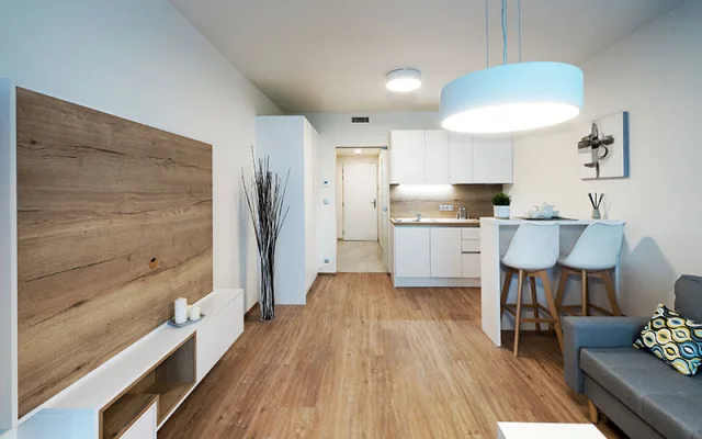 Nejzajímavější moderní stavby Prahy: Domu Harfa Design Residence s prémiovými byty dominují žluté rámy
