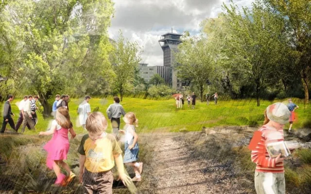 VIZUALICE: Podívejte se, jak by mohl vypadat nový park Kapslovna na Žižkově
