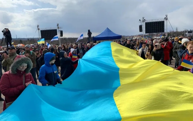 VIDEO: Na Letné probíhá akce Společně pro Ukrajinu. Účast není vysoká