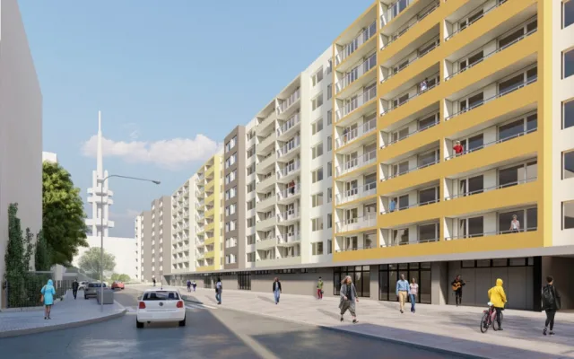 Jedny z nejškaredších paneláků v Praze se dočkají nové podoby. Začala jejich oprava