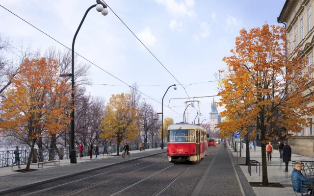 Praha chystá další úpravy Smetanova nábřeží, které by omezilo provoz aut