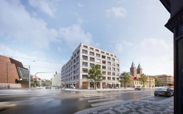 VIZUALIZACE: Podívejte se, jak bude vypadat plánovaný bytový dům na Smíchově
