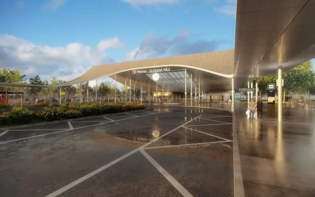 VIZUALIZACE: Železniční terminál na trati k letišti dostal podobu