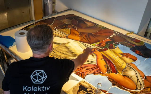 Hledané Alšovo dílo není jediným umělcovým výtvorem v Průmyslovém paláci. Renovací prochází i jeho další alegorie, která nese název Průmysl a věda. Zdroj: Výstaviště Praha a.s., Jiří Šebek