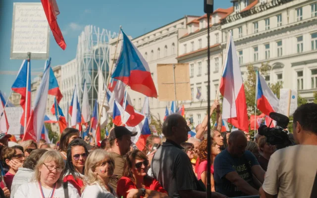 FOTOGALERIE: Demostrace na Václavském náměstí