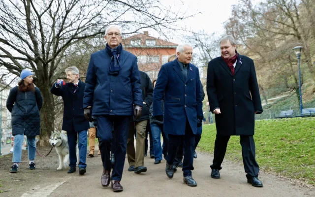 Lidé se sešli v Nerudově ulici. Připomněli si pochod studentů na Hrad