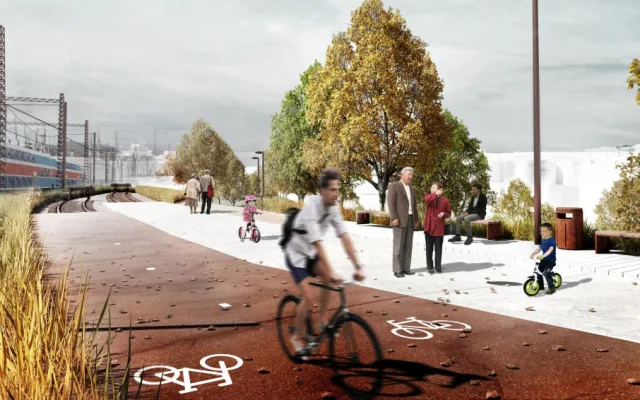 VIZUALIZACE Praha má územní rozhodnutí pro drážní promenádu v Praze 10