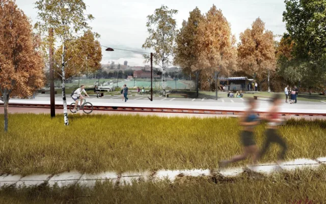 VIZUALIZACE Praha má územní rozhodnutí pro drážní promenádu v Praze 10