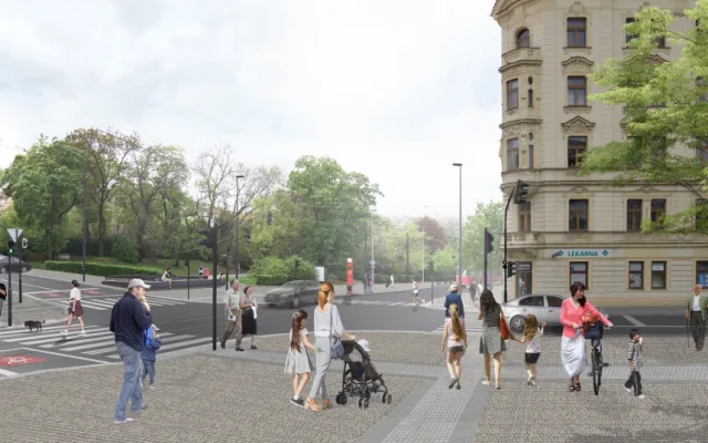 VIZUALIZACE: Rekonstrukce náměstí Jiřího z Poděbrad bude stát 395 milionů