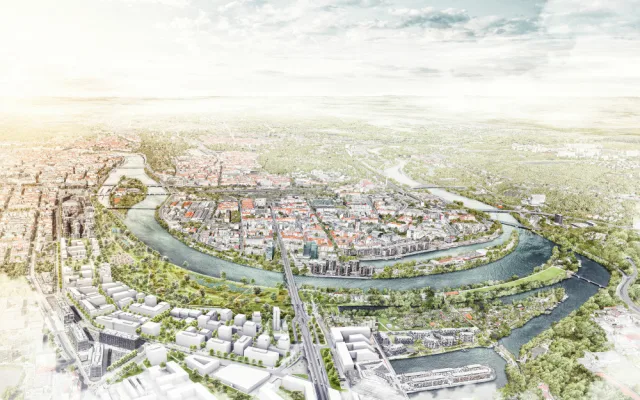 VIZUALIZACE: Praha nakonec neobnoví slepé rameno Vltavy na Rohanském ostrově