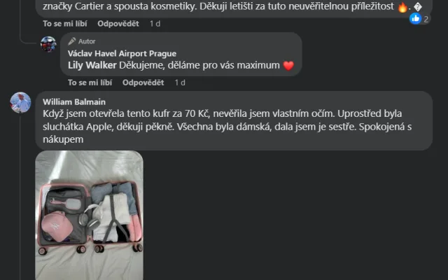 Pozor na podvodnou stránku Letiště Václava Havla. Podvodníci lákají na prodej ztracených zavazadel.