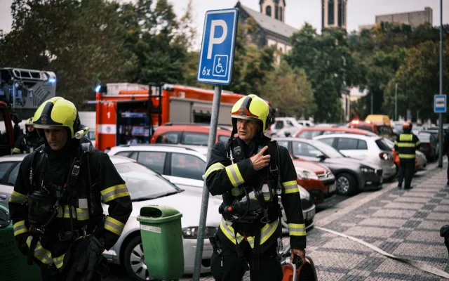 VIDEO: V karlínské restauraci hořela kuchyň, na sporáku chytla mastnota