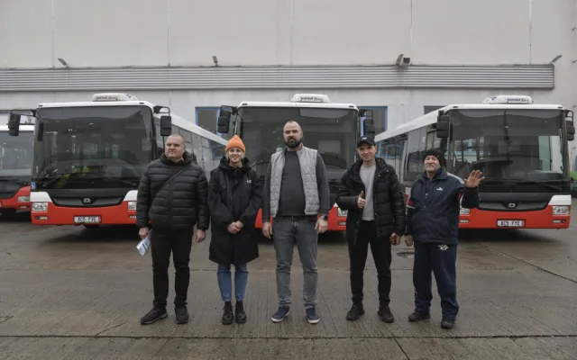 Zástupci města Mykolajiv a zástupkyně organizace Člověk v tísni.