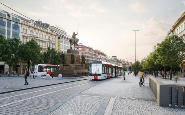ANKETA: Za tři roky se vrátí tramvaje do horní části Václavského náměstí. Primátor je skeptický, co na projekt říkáte vy?
