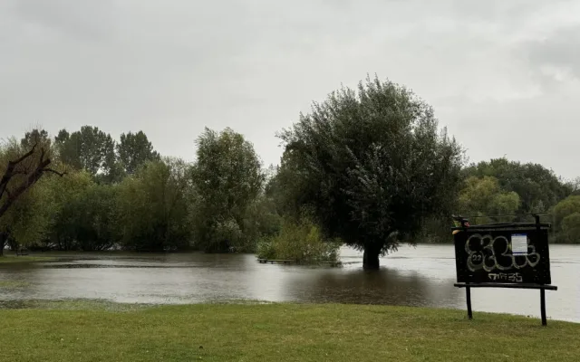 Zatopená louka v Komořanech