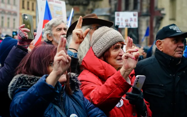 FOTOGALERIE: Podívejte se na atmosféru demonstrace Zůstaňme demokratickým srdcem Evropy Milionu chvilek