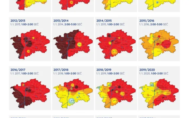 Odpalování pyrotechniky na Silvestra výrazně snížilo kvalitu vzduchu. Praha na tom byla nejhůř z celé republiky
