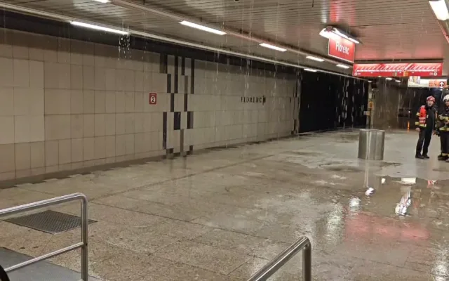 Únik vody způsobili při stavebních pracích.