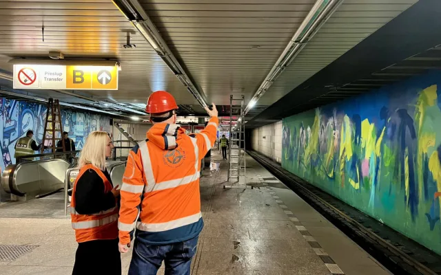 VIDEO: Stanice metra Florenc linky C zůstane kvůli průsaku vody zavřená několik dní