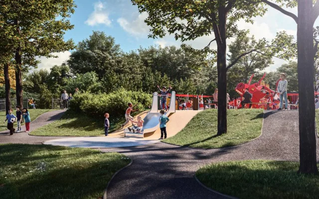 Praha 2 zrevitalizuje hřiště U Draka v Riegrových sadech za 32 milionů