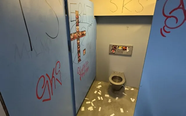 Tak vypadal sektor hostů po utkání
