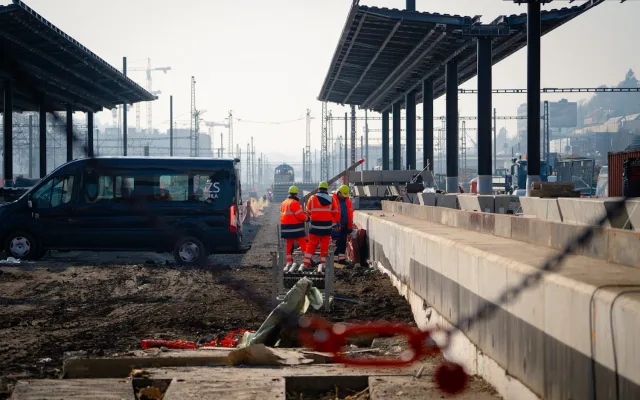 FOTO: Smíchovské nádraží roste před očima. První nástupiště dokončí letos