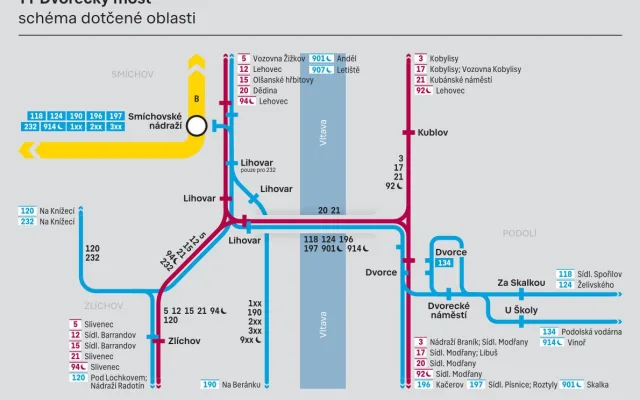 Dvorecký most se otevře za dva týdny. Tramvaje a autobusy zamíří do nových tras
