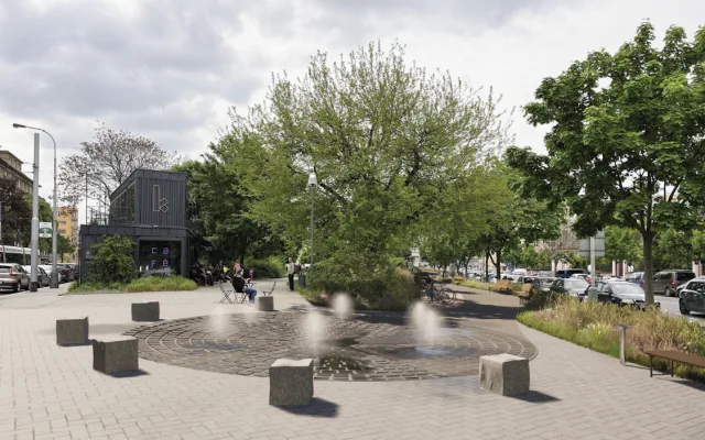 Ortenovo náměstí se promění, rozšíří park a postaví vodní prvek
