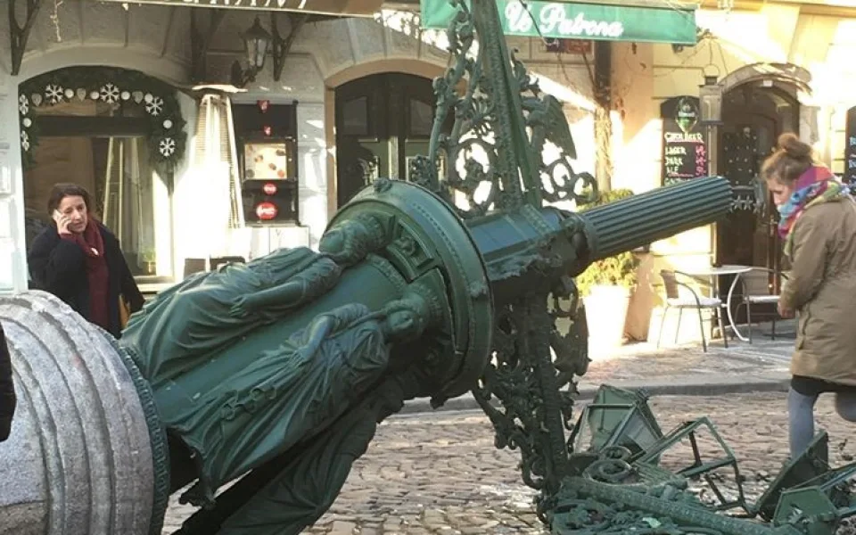 Historická lampa v centru Prahy