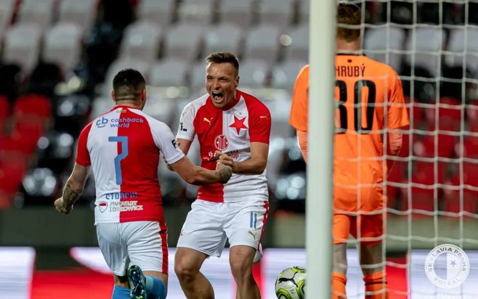 Slavia doma rozdrtila Jablonec 5:0.