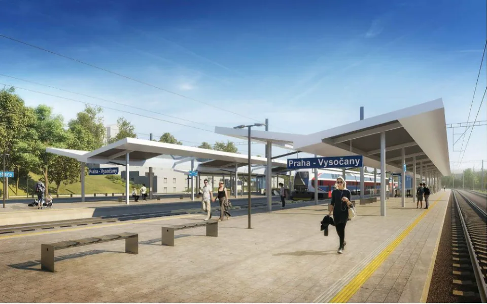 Nová stanice i přestup na metro. Probíhá rekonstrukce úseku mezi Mstěticemi a Prahou