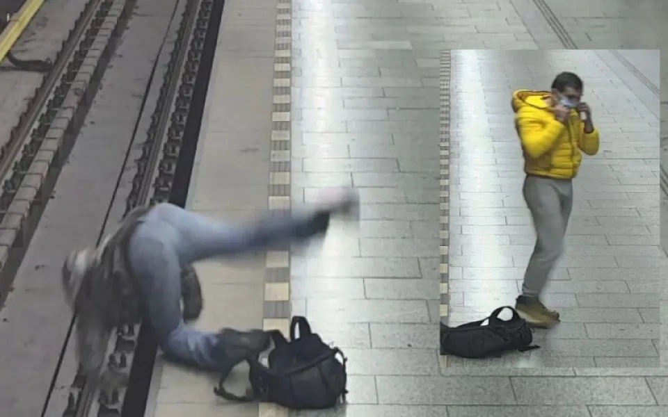 VIDEO: Útočník strčil muže pod metro. Teď po něm pátrá policie