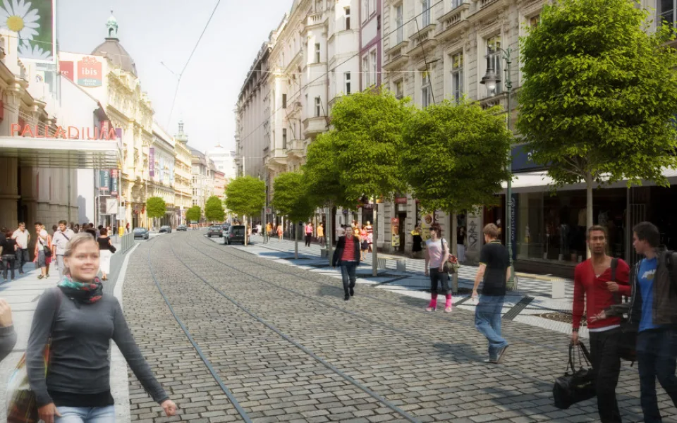 Vizualizace: Ulice Na Poříčí projde změnami. S opravou chce Praha začít příští rok
