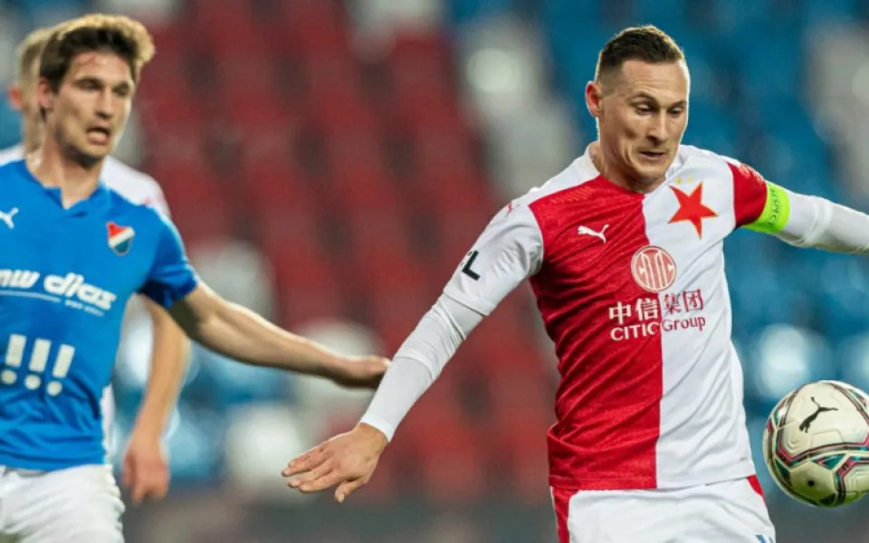 Slavia porazila Baník Ostrava 2:1. Bořil měl po druhé půli v šatně proslov, výkon sešívaných ho naštval