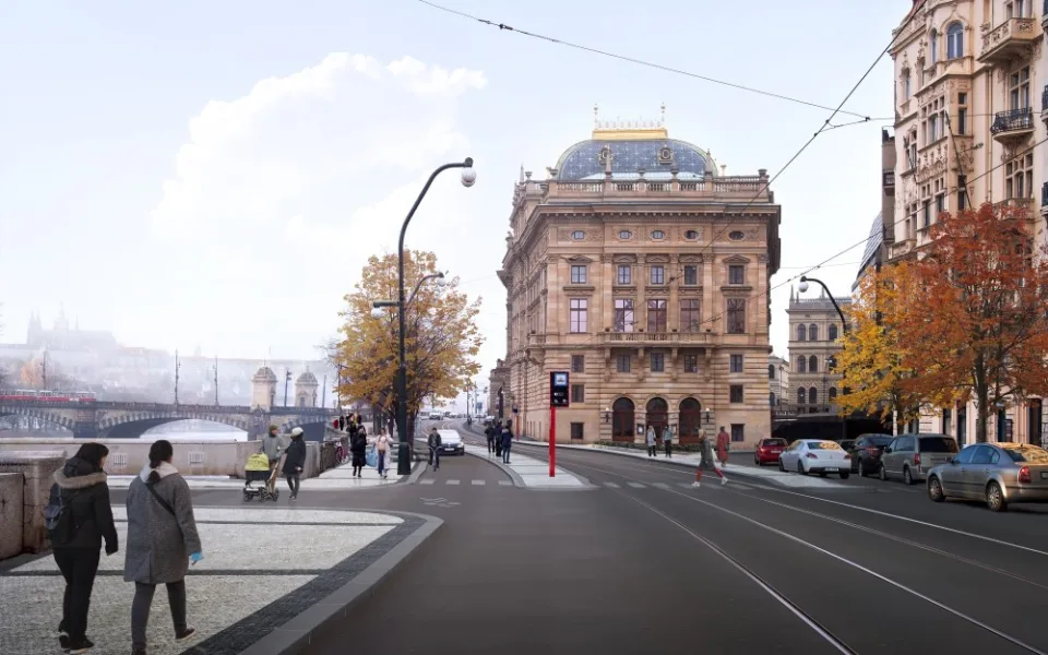Největší proměna centra Prahy za poslední desítky let. Smetanovo nábřeží se dočká plynulejší dopravy i nových stromů