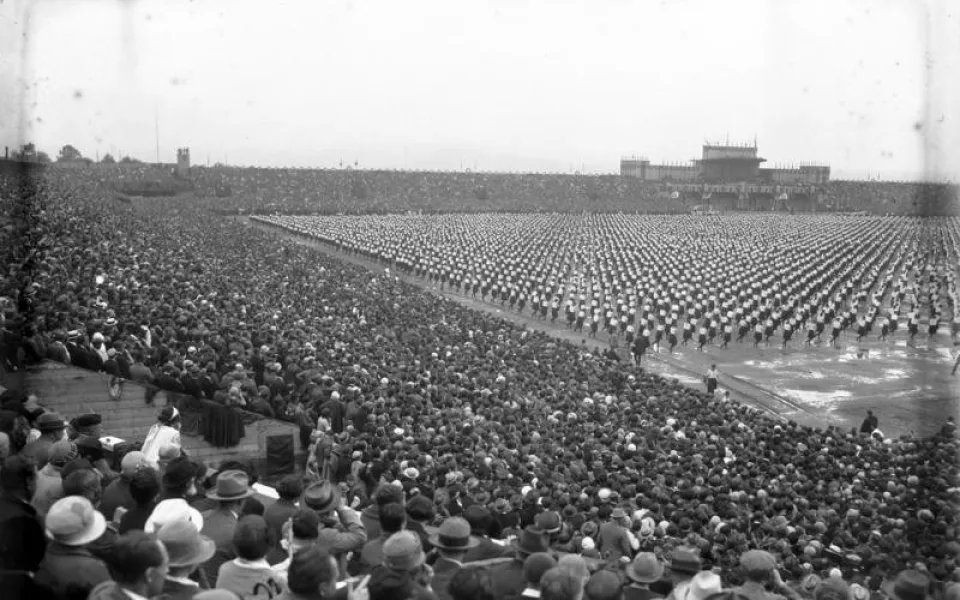 První akcí Strahovského stadionu byl před 95 lety všesokolský slet